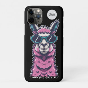 Llama say you Rock Quirky pose in sunglasses Case-Mate iPhone Case