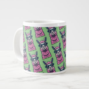 Llama say you Rock   Quirky pose in sunglasses Large Coffee Mug