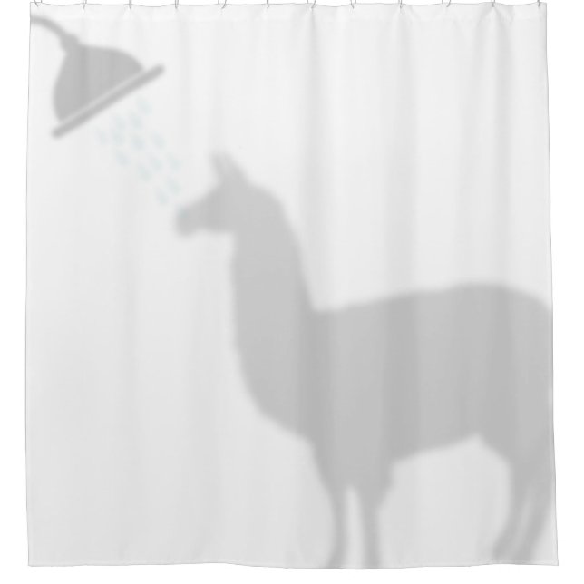 Llama Shadow Silhouette Shadow Buddies Shower Shower Curtain (Front)