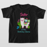 Llama Sister of the Birthday Girl Party Shirt<br><div class="desc">Celebrate  birthday with this special t-shirt,  special and personalised design</div>