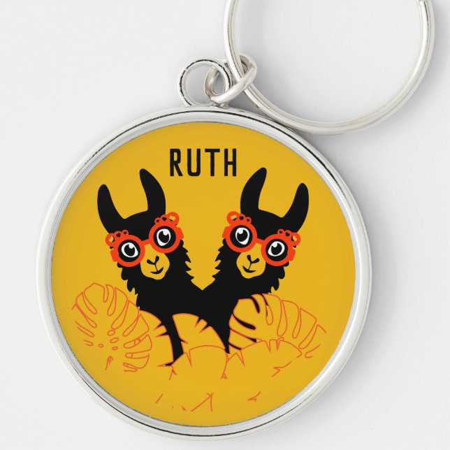 Llama Sisters Key Ring (Front)