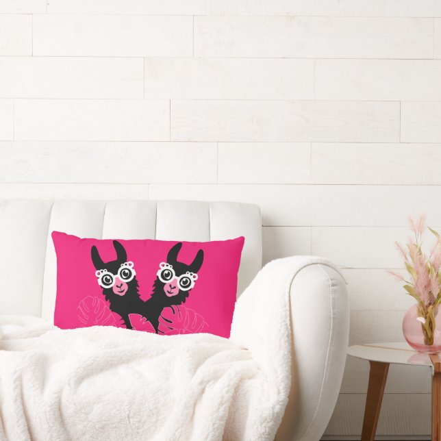 Llama Sisters Lumbar Cushion (Couch)