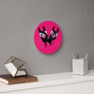 Llama Sisters Round Clock