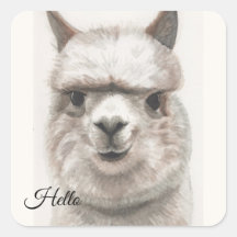 Llama Smiles 20 Custom Stickers Envelope Seals