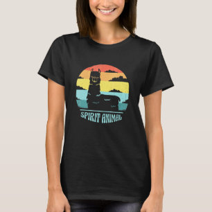 Llama - Spirit Animal Vintage Retro Sunset Llama Q T-Shirt