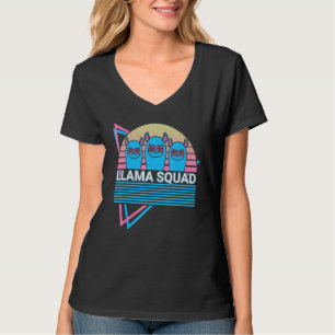 Llama Squad Alpaca Retro T-Shirt