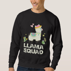 Llama Squad Christmas Animal Lover Sweatshirt
