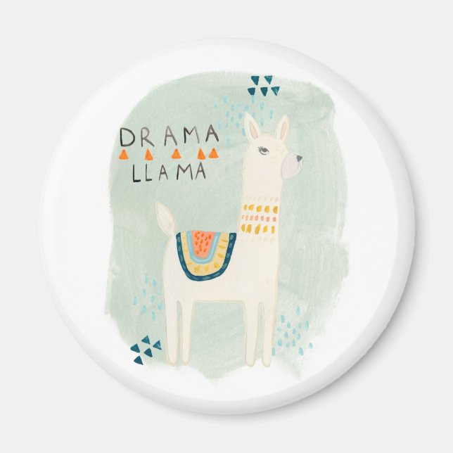 Llama Squad - Drama Llama Magnet (Front)