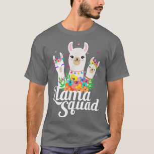Llama Squad Funny Cute Llama Matching T-Shirt