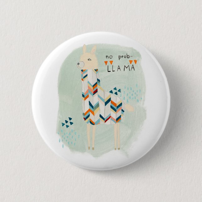 Llama Squad - No Prob-llama 6 Cm Round Badge (Front)