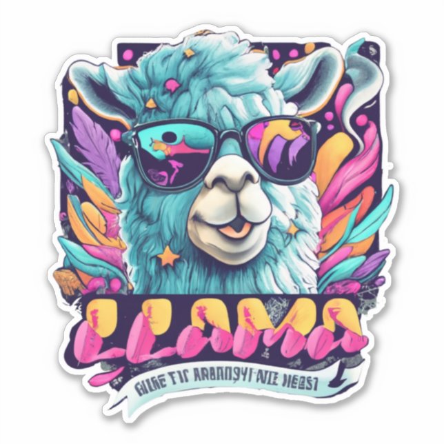 Llama Stickers Adding a Touch of Whimsy Your Life (Front)