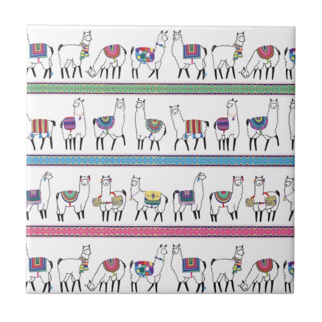 Llama Stripe Pattern Tile (Front)