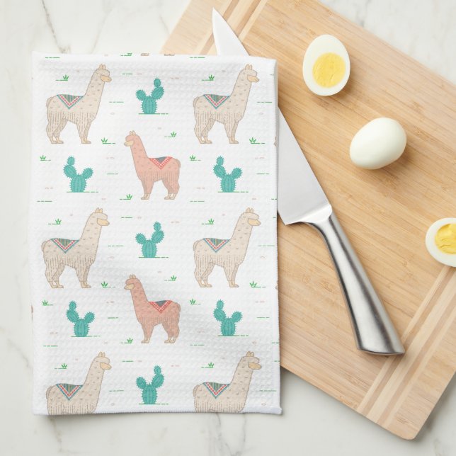 Llama Tea Towel (Quarter Fold)