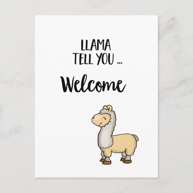 LLama tell you ... Llama Postcard (Front)