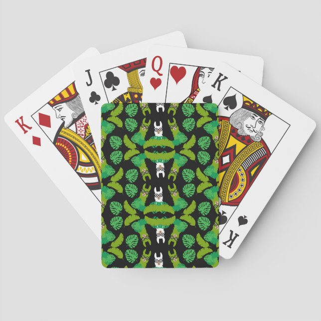 Llama Themed Print Playing Cards (Back)