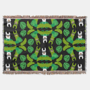 Llama Themed Print Throw Blanket