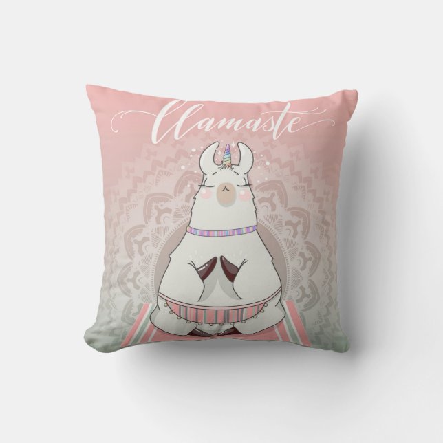 Llama  throw pillow (Front)