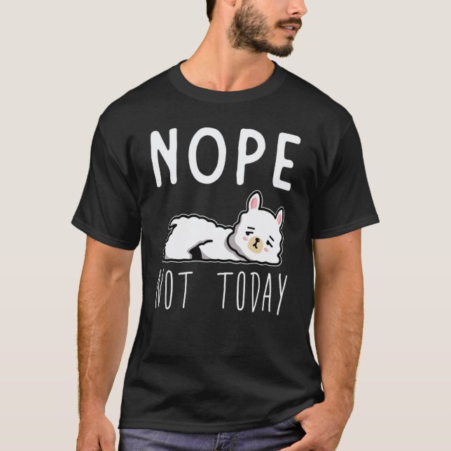 Llama  Tired Lazy Llama 1 T-Shirt (Front)