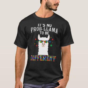 Llama To Be Different Autism Awareness Boy Girl Ki T-Shirt