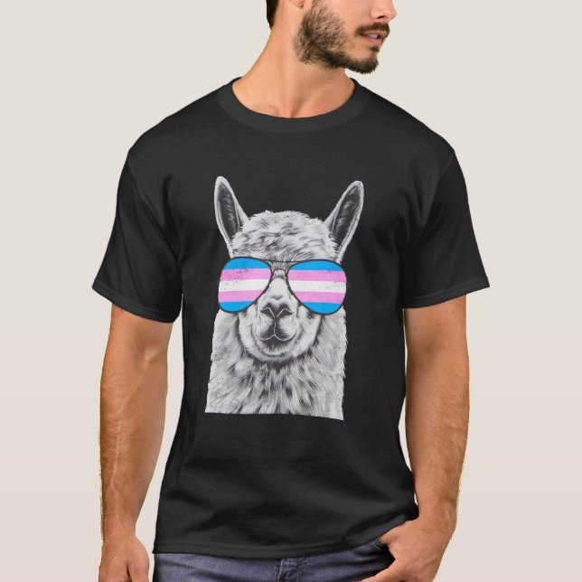 Llama Transgender Trans LGBTQ Pride T-Shirt (Front)