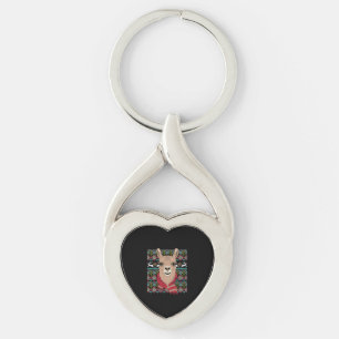 Llama Ugly Christmas Key Ring
