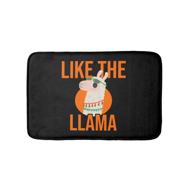 Llama Unicorn Lama animal trends saying gift Bath Mat (Front)