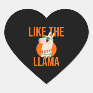 Llama Unicorn Lama animal trends saying gift Heart Sticker