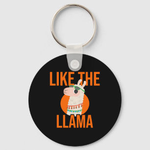 Llama Unicorn Lama animal trends saying gift Key Ring