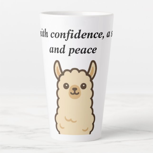 Llama Vibes Mug Confidence, Smile & Peace  (Front)