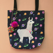 Llama with Flowers