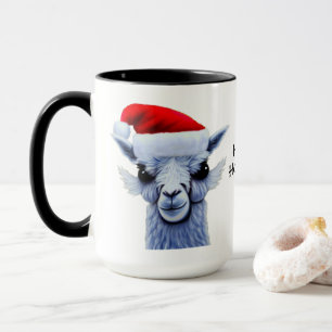 Llama With Santa Hat Mug
