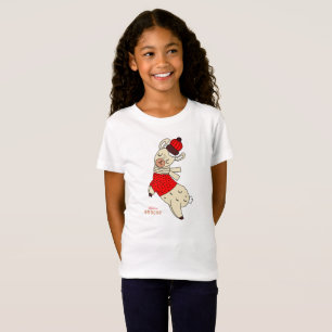 Llama World Cute Llama Personalised Kid's Name T-Shirt