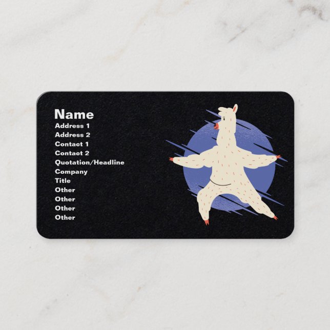 Llama Yoga Business Card (Front)