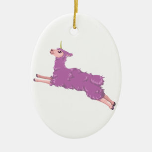 Llamacorn Ceramic Tree Decoration