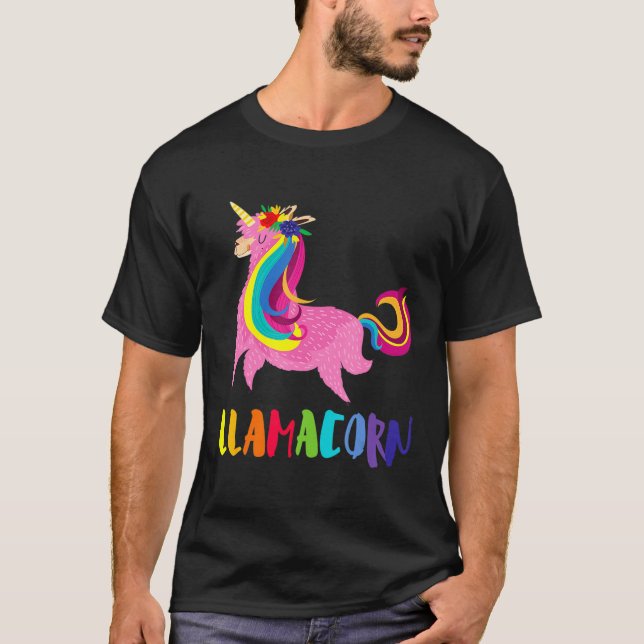Llamacorn Cute Unicorn Llama Animal T-Shirt (Front)