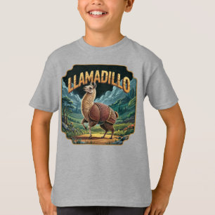 Llamadillo Illustration – Llama Armadillo Funny T-Shirt