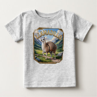 Llamadillo Photographic – Llama Armadillo Funny Baby T-Shirt