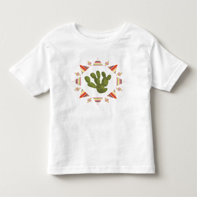 Llamarama Collection | Cactus Circle Toddler T-Shirt (Front)