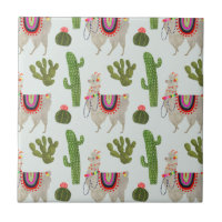 Llamarama Collection | Cactus & Llama Pattern