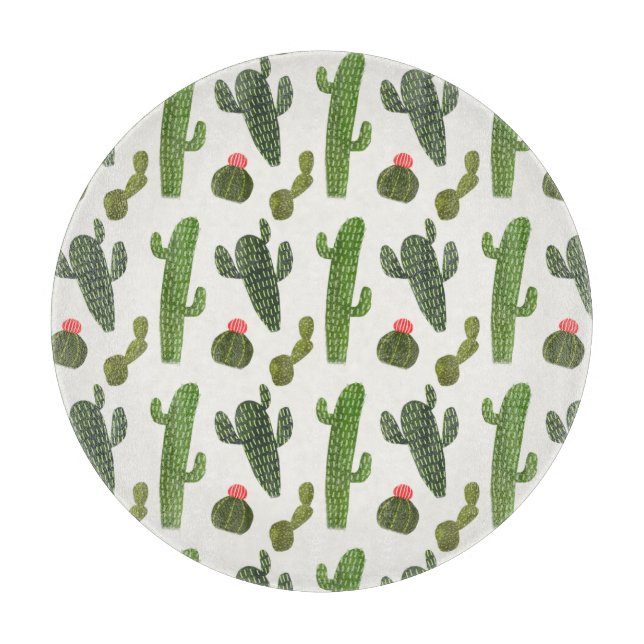 Llamarama Collection | Cute Cactus Cutting Board (Front)