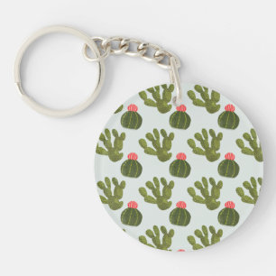 Llamarama Collection   Cute Cactus Pattern Key Ring
