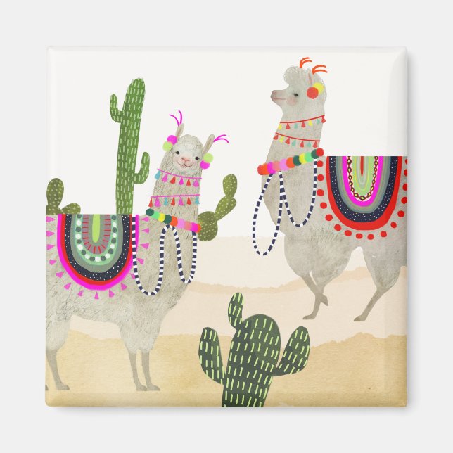 Llamarama Collection | Cute Lllamas Magnet (Front)