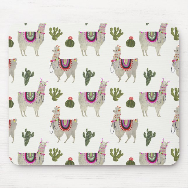 Llamarama Collection | Cute Lllamas Mouse Pad (Front)