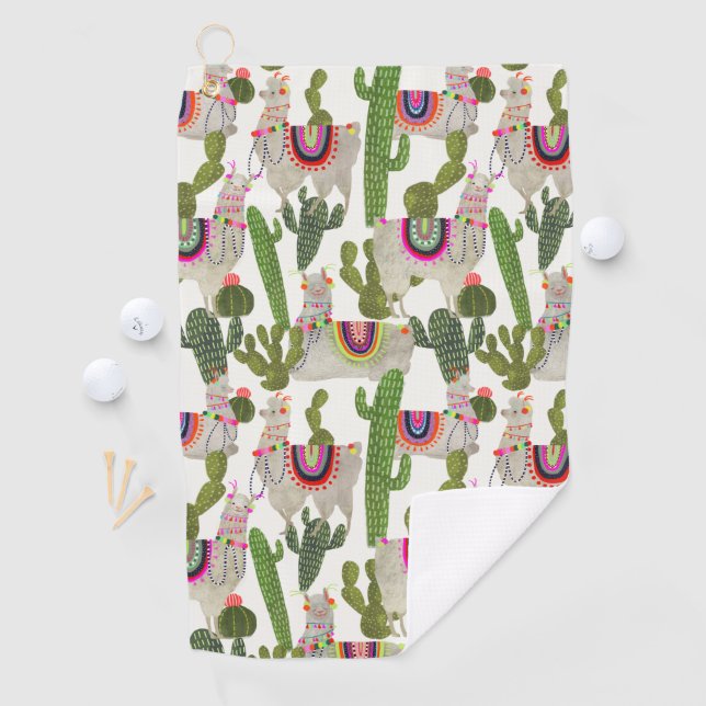 Llamarama Collection Pattern Golf Towel (InSitu)