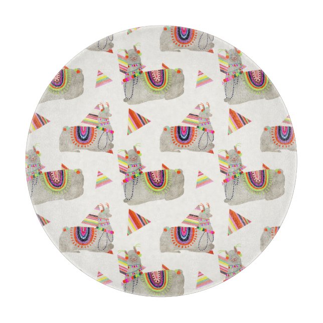Llamarama Collection Pattern II Cutting Board (Front)