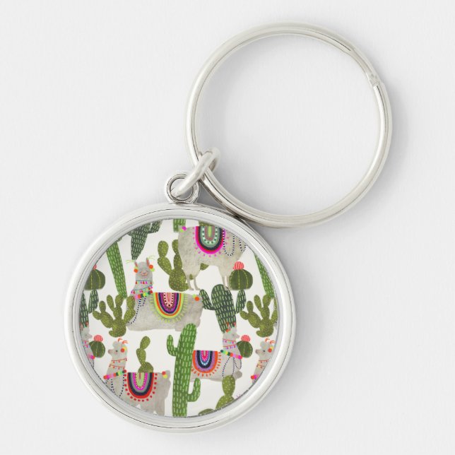 Llamarama Collection Pattern Key Ring (Front)