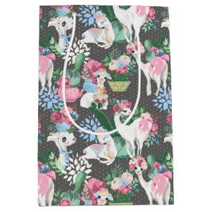 Llamas and Flowers Gift Bag