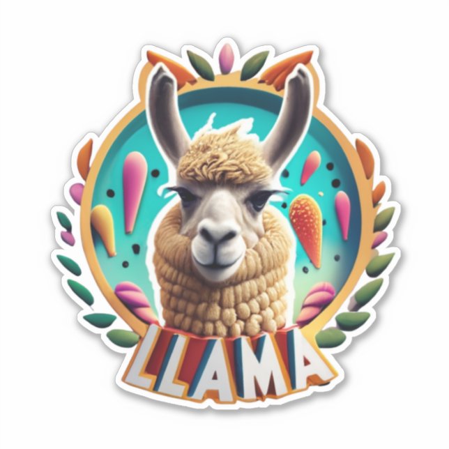 Llamas and Laughter Decorate with Llama Stickers (Front)