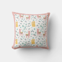 Llamas Cats Alapaca Pink Name Animals Boho