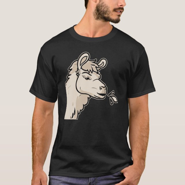 Llamas Cheeky Spitting Llama T-Shirt (Front)